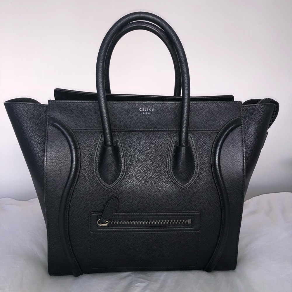 Celine Mini Luggage Handbag in Drummed Calfskin - Picture 2 of 7